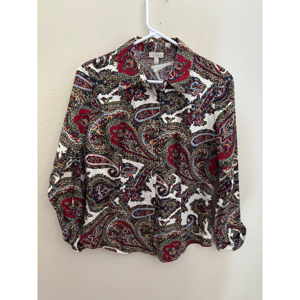 Talbots P Paisley Button Down Shirt Multicolor Long Sleeve Career Top
A1107 - Picture 1 of 3